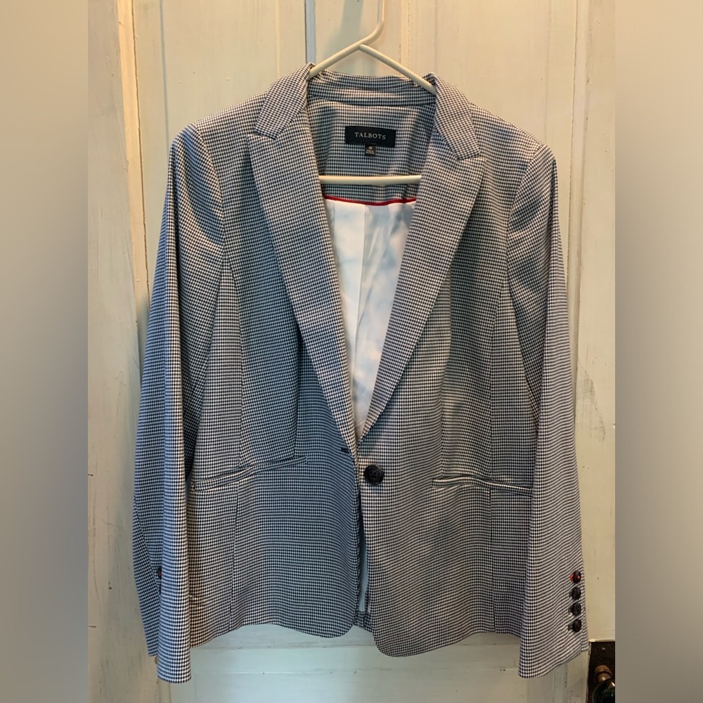 Black and White Houndstooth Woman’s Blazer Jacket